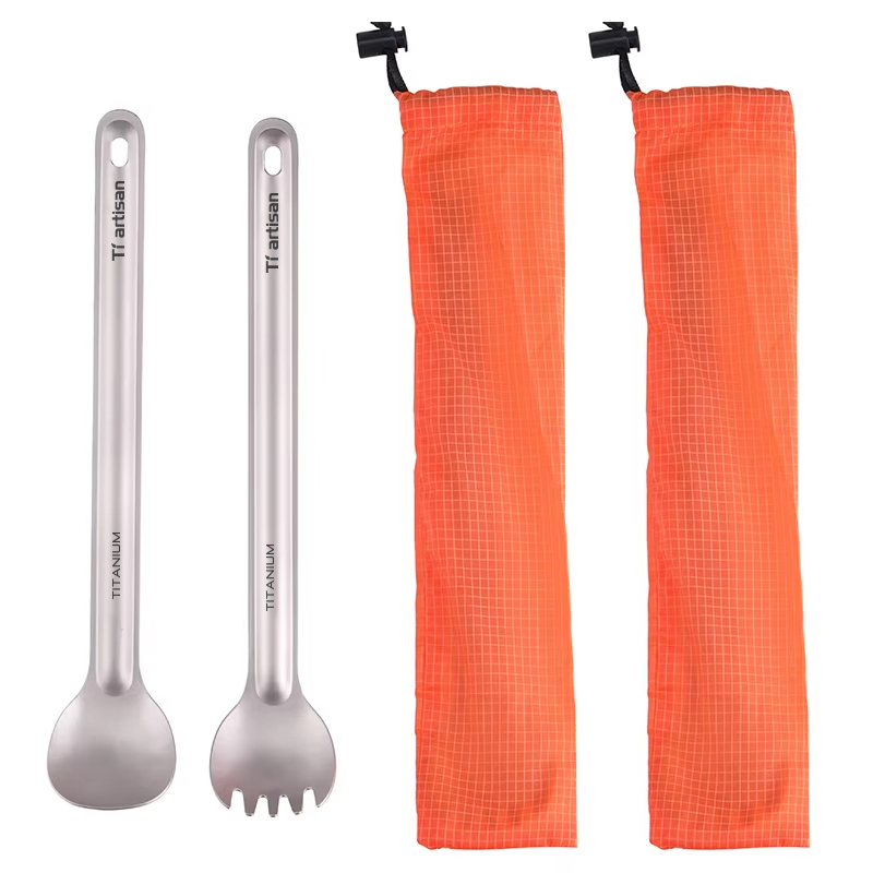 Outdoor Camping Dining Set - Tiartisan Puur Titanium Bestek Ultralight Lepel