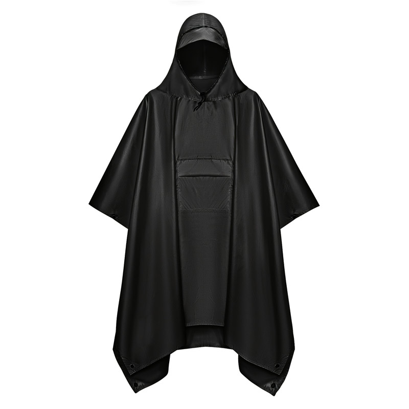 Camping Rain Poncho - 3-in-1 multifunctionele tactische regenponcho, waterdicht, ademend,