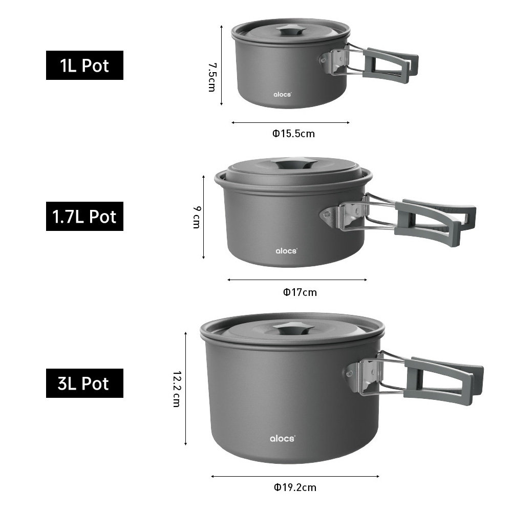 Camping Kookpot Aluminium Lege - Outdoor Camping Dining Set recensie en prijs