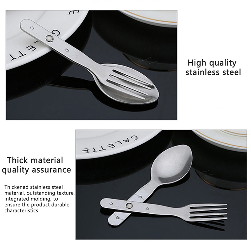 2-in-1 Vork Dessertlepel Beste - Outdoor Camping Dining Set recensie en prijs